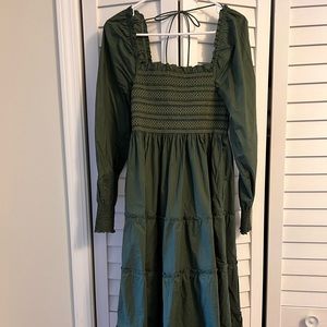 Hill House Naomi Nap Dress Leaf Green Small